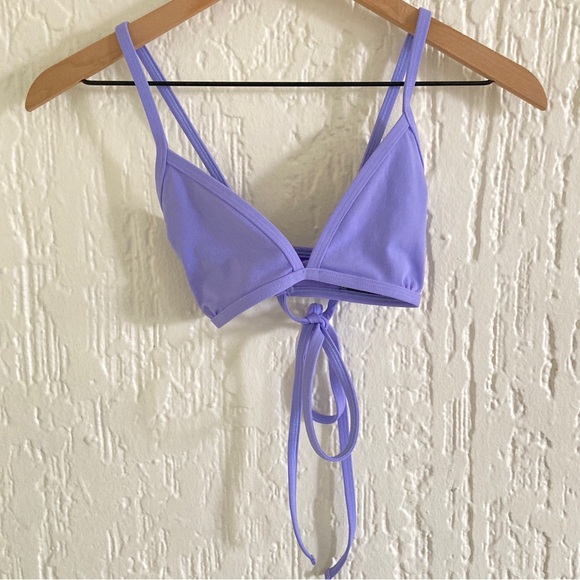 Jolyn Lavender Purple Triangle Criss Cross Active Bikini Top Size Large - Picture 4 of 10